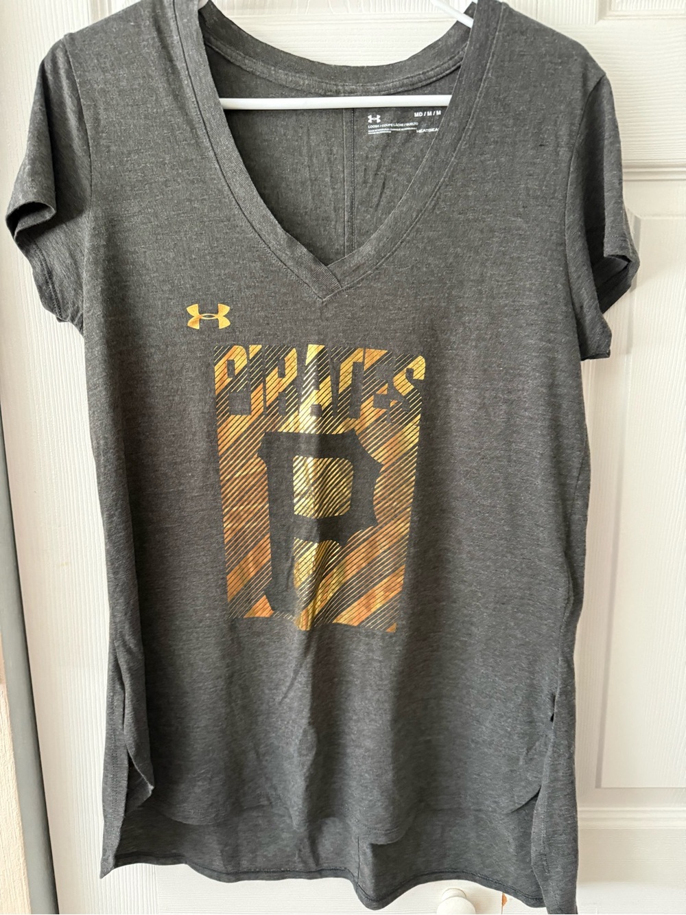 Under Armour Heather Gray V-Neck Performance Tee